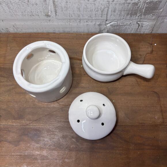 Ceramic Butter Warmer/ Fondue Pot - Picture 3 of 3